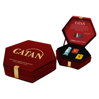 Catan: Premium Robber & Metal Dice Set - Opalite