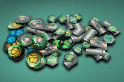 Deep Rock Galactic: Space Rig and Biome Plastic Tokens