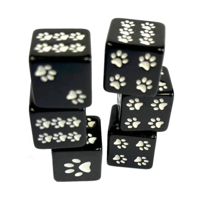 Be Like a Cat - Catpaw Dice, Set 6 pieces
