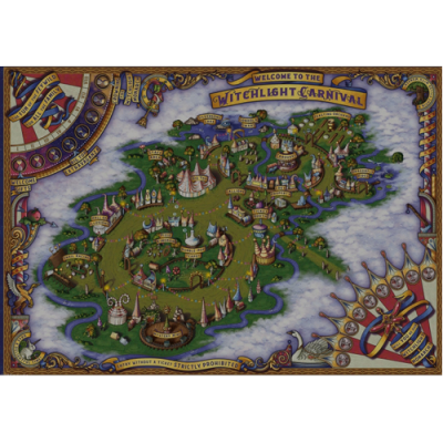 D&D Icons of the Realms: The Domain of Prismeer and The Witchlight Carnival Wall Map