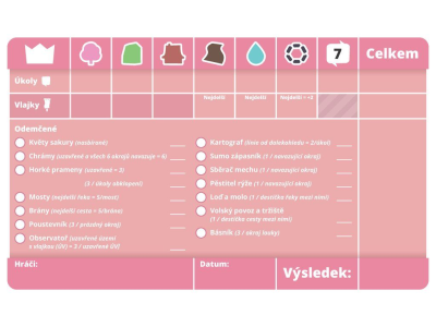 Dorfromantik: Sakura - Stíratelný bodovací list