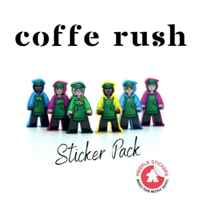 Coffee Rush: Meeple Sticker Set