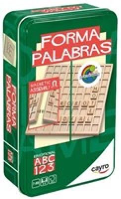 Wooden Words Game: Travel metal box